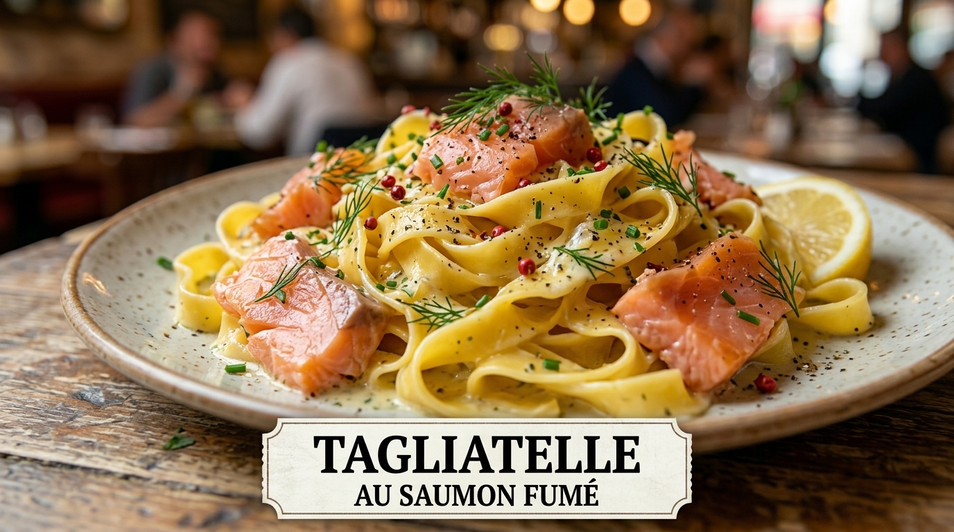 Tagliatelle au saumon fumé